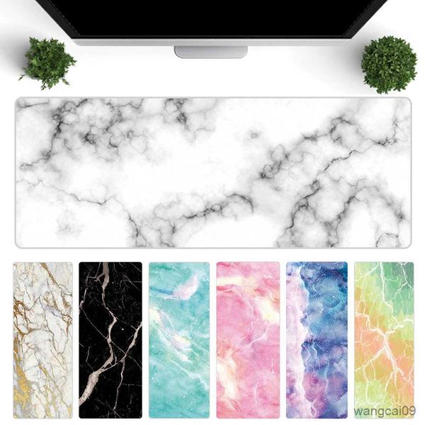 Image of Mouse Pads Wrist Soft Mouse Pad Large Marble Grain Desk Mat Office Computer Keyboard Laptop Cushion Accessories R231031