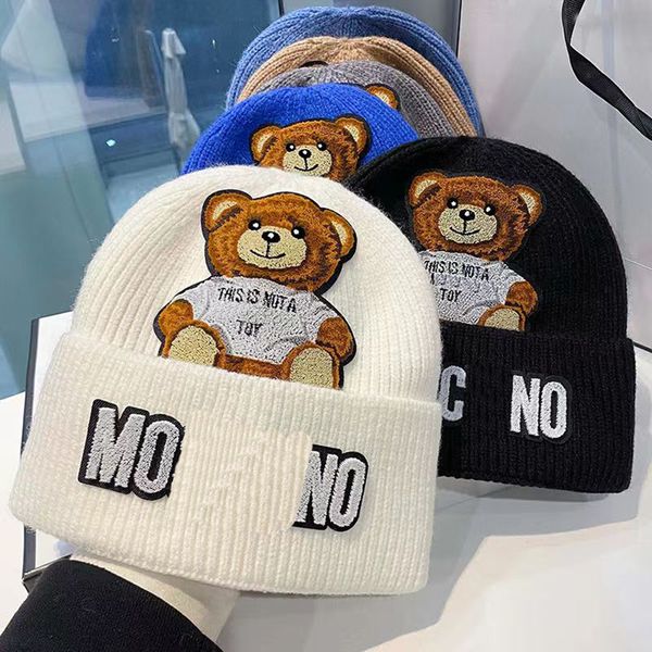 bonnet brute strength bear designer Beanie solid color fashion leisure prevalent versatile beanie warm letter hat, Black
bonnet brute strength bear designer Beanie solid color fashion leisure prevalent versatile beanie warm letter hat, Black