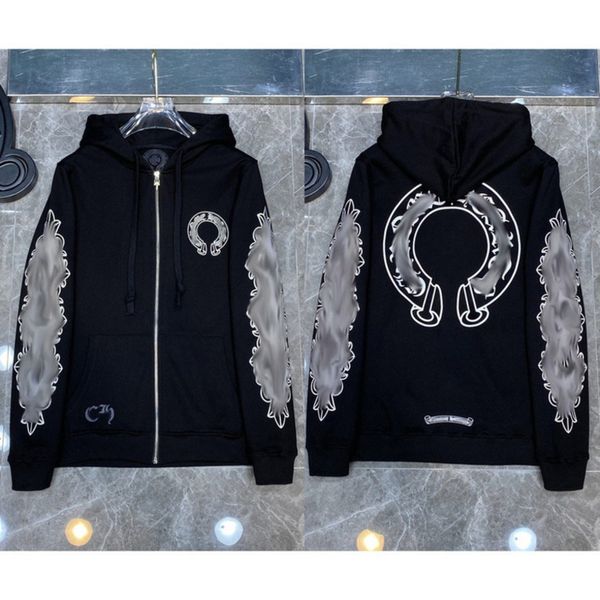 luxury fashion men's sweatshirts classic brand ch zipper hoodies women men loose pullover hooded designer horseshoe hoodie sweater jack, Black
luxury fashion men's sweatshirts classic brand ch zipper hoodies women men loose pullover hooded designer horseshoe hoodie sweater jack, Black