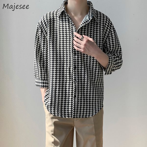 men s casual shirts summer plaid men draped mature straight oversize social business all match harajuku hipster bird lattice young ins 22090, White;black
men s casual shirts summer plaid men draped mature straight oversize social business all match harajuku hipster bird lattice young ins 22090, White;black