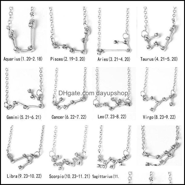 pendant necklaces 12 constellation zodiac necklace horoscope sign zircon korean jewelry star galaxy libra astrology women gift with r dhacx, Silver
pendant necklaces 12 constellation zodiac necklace horoscope sign zircon korean jewelry star galaxy libra astrology women gift with r dhacx, Silver