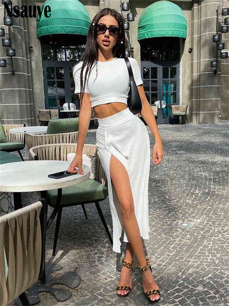 women's tracksuits nsauye o neck ribber knitted skirt dress suit short sleeve t shirt and high waist midi wrap skirt women two piece s, Gray
women's tracksuits nsauye o neck ribber knitted skirt dress suit short sleeve t shirt and high waist midi wrap skirt women two piece s, Gray