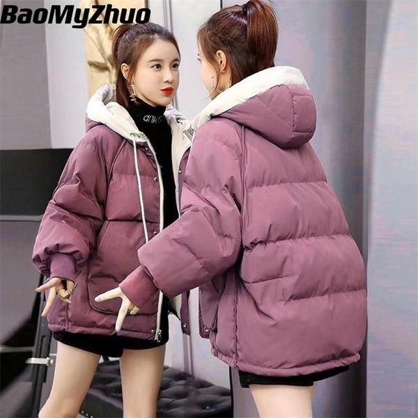 women's down parkas winter warm hooded coat women solid loose cotton jacket ladies white casual slim quilted windproof parka outwear 22, Black
women's down parkas winter warm hooded coat women solid loose cotton jacket ladies white casual slim quilted windproof parka outwear 22, Black