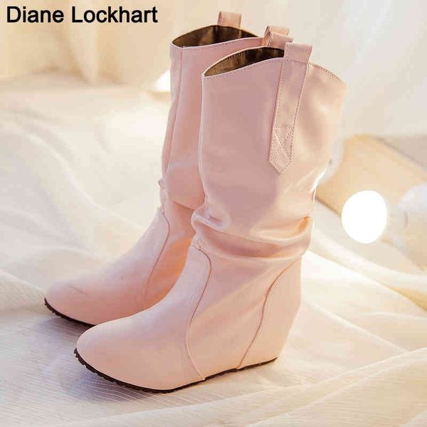 boots female wedge for women pleated pu warm shoes round toe flat heel woman casual footwear women's mid-calf boot 33 41 220901, Black
boots female wedge for women pleated pu warm shoes round toe flat heel woman casual footwear women's mid-calf boot 33 41 220901, Black
