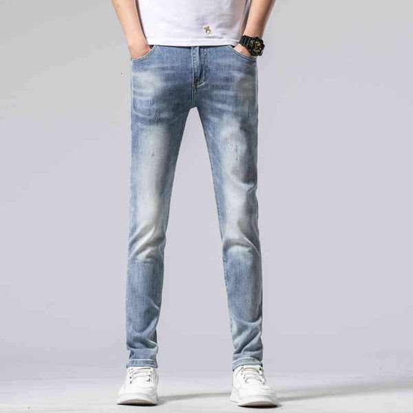 men's jeans men's summer thin elastic slim fitting small leg straight tube high-end fashion brand leisure long pants 0r5u, Blue
men's jeans men's summer thin elastic slim fitting small leg straight tube high-end fashion brand leisure long pants 0r5u, Blue