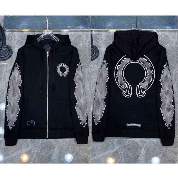classic luxury men's sweatshirts brand ch designer hoodie fashion men women horseshoe loose zipper jacket pullover hooded coat sweater, Black
classic luxury men's sweatshirts brand ch designer hoodie fashion men women horseshoe loose zipper jacket pullover hooded coat sweater, Black