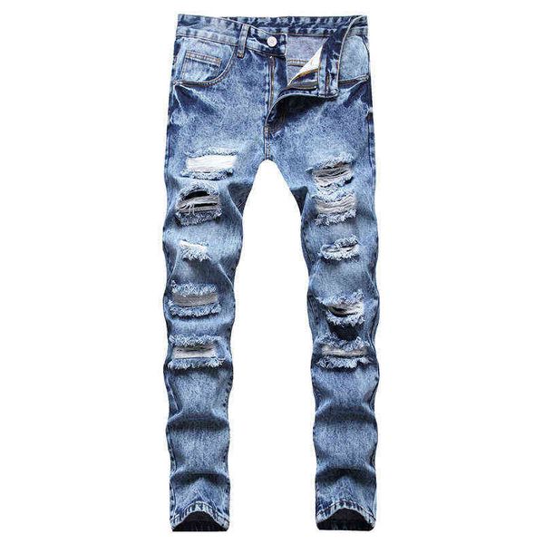 men's jeans 2022 new casual large size straight cut trousers fried pattern washed jeans, Blue
men's jeans 2022 new casual large size straight cut trousers fried pattern washed jeans, Blue