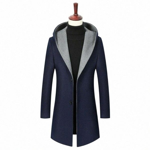 men's wool & blends men's wool & blends woolen cashmere slim fit hooded casual two buttons business coat overcoats parka luxury 4c, Black
men's wool & blends men's wool & blends woolen cashmere slim fit hooded casual two buttons business coat overcoats parka luxury 4c, Black
