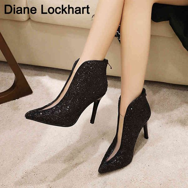 boots fashion woman bling pumps open toe ankle slip on deep v cut high heel lady autumn party dress shoes 2020 new 31 32 33 220901, Black
boots fashion woman bling pumps open toe ankle slip on deep v cut high heel lady autumn party dress shoes 2020 new 31 32 33 220901, Black