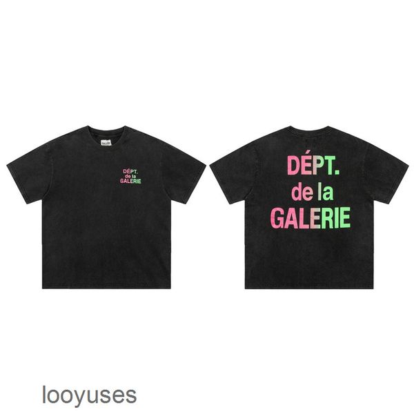 designer t dept shirts galleryes tee 2022 summer wash gradient letter loose men's women's print short sleeve, White;black
designer t dept shirts galleryes tee 2022 summer wash gradient letter loose men's women's print short sleeve, White;black