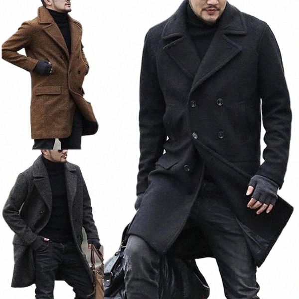 men's wool & blends men's wool & blends solid winter trench coat mens british style casual double breasted warm jacket long sleeve, Black
men's wool & blends men's wool & blends solid winter trench coat mens british style casual double breasted warm jacket long sleeve, Black