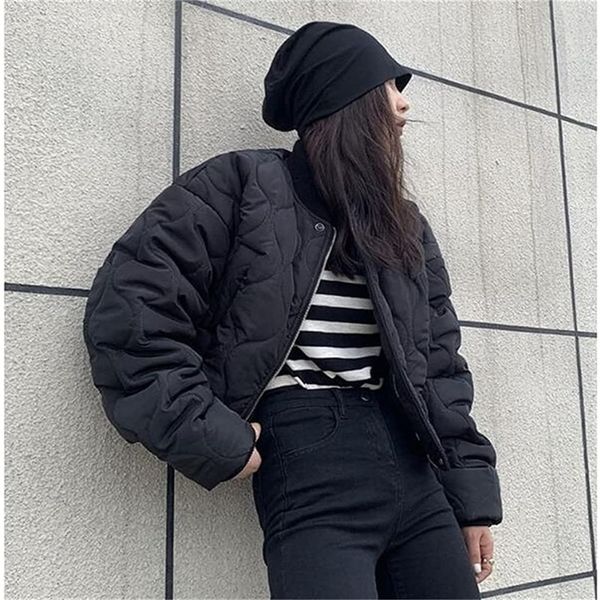 women's down parkas women oversized short jacket female winter coats long sleeve bomber jackets outwear parka coat spring autumn 220901, Black
women's down parkas women oversized short jacket female winter coats long sleeve bomber jackets outwear parka coat spring autumn 220901, Black