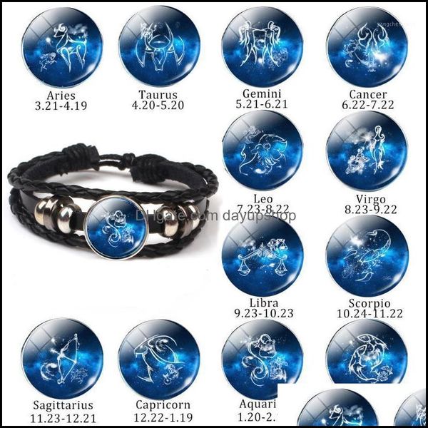 bangle gift cute convex round zodiac sign leather bracelet aries leo constellation virgo pisces mti-layer bead man woman bangle drop dhsgx, Black
bangle gift cute convex round zodiac sign leather bracelet aries leo constellation virgo pisces mti-layer bead man woman bangle drop dhsgx, Black