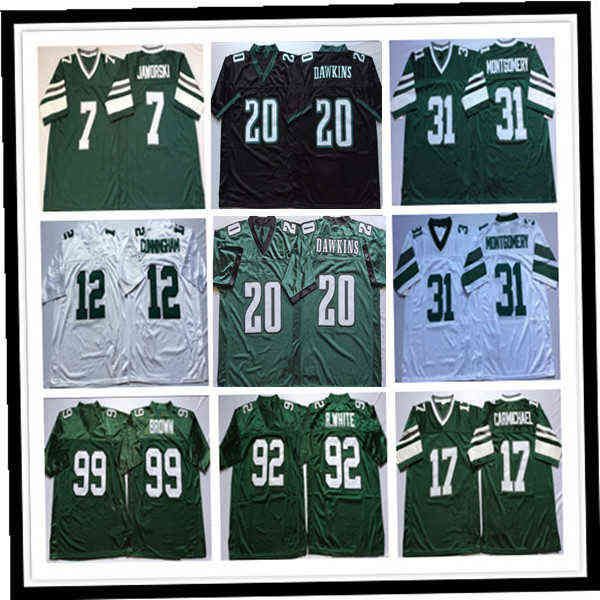 shirts men's t shirt american college football wear ncaa man retro football randall cunningham brian dawkin jersey reggie white ron jaw, White;black
shirts men's t shirt american college football wear ncaa man retro football randall cunningham brian dawkin jersey reggie white ron jaw, White;black