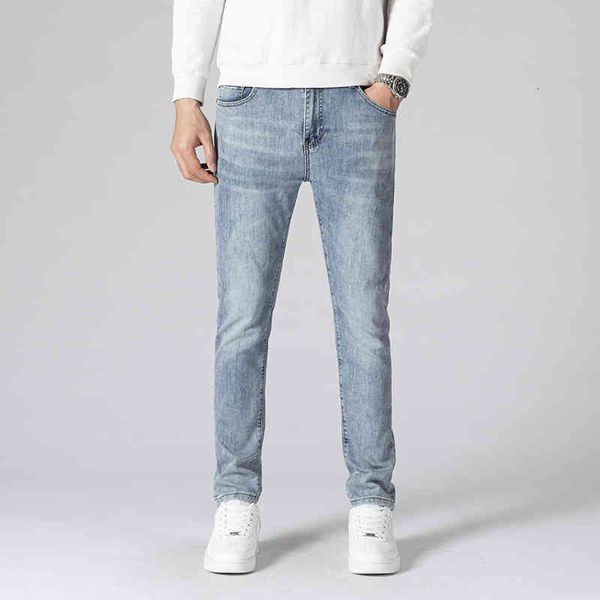 men's jeans men's summer thin elastic slim fitting small leg straight tube high-end fashion brand long pants z8jh, Blue
men's jeans men's summer thin elastic slim fitting small leg straight tube high-end fashion brand long pants z8jh, Blue