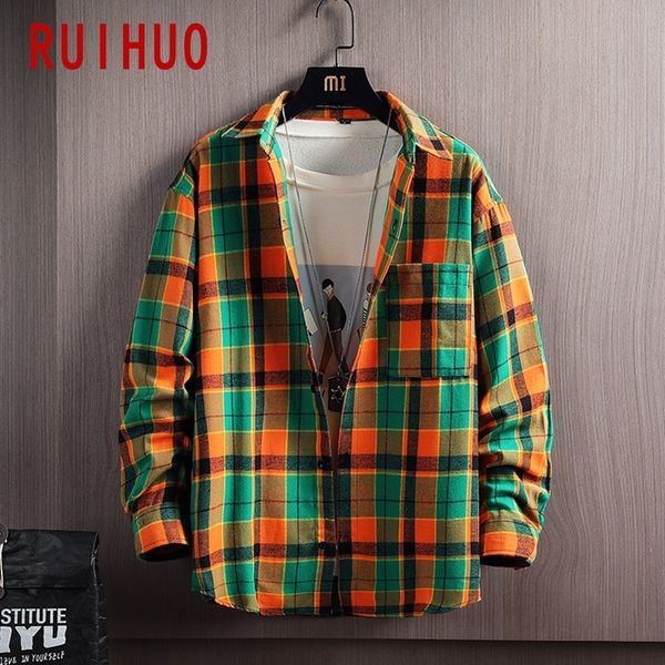 men s casual shirts ruihuo harajuku plaid for clothing fashion summer long sleeve shirt 5xl arrivals 220901, White;black
men s casual shirts ruihuo harajuku plaid for clothing fashion summer long sleeve shirt 5xl arrivals 220901, White;black
