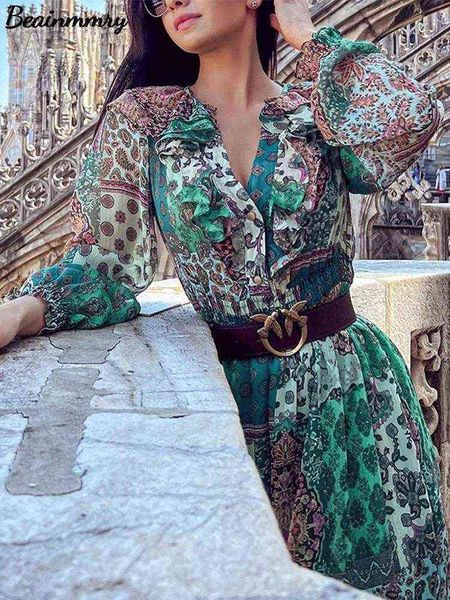 casual dresses women print long dresses 2022 elegant patchwork green chiffon ruched ruffle dress vintage summer puff sleeve lady midi vestid, Black;gray
casual dresses women print long dresses 2022 elegant patchwork green chiffon ruched ruffle dress vintage summer puff sleeve lady midi vestid, Black;gray