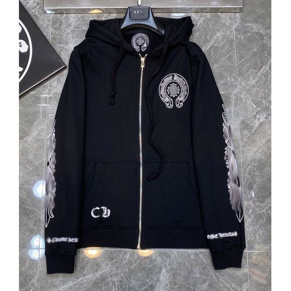 luxury fashion men's sweatshirts classic ch zipper hoodies women men loose pullover hooded designer horseshoe sanskrit hoodie sweater j, Black
luxury fashion men's sweatshirts classic ch zipper hoodies women men loose pullover hooded designer horseshoe sanskrit hoodie sweater j, Black