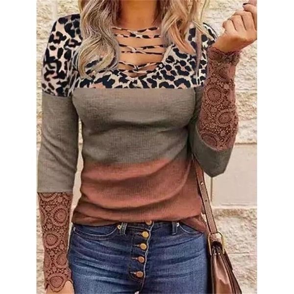 womens t shirt leopard striped patchwork tshirt fashion knitting women autumn lace long sleeve cross vneck casual tshirt 220831, White
womens t shirt leopard striped patchwork tshirt fashion knitting women autumn lace long sleeve cross vneck casual tshirt 220831, White