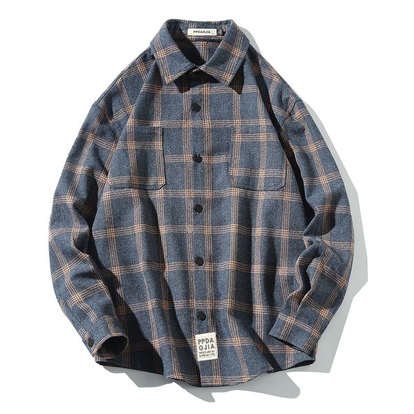 men s casual shirts plaid long sleeve spring social drop abz302 220901, White;black
men s casual shirts plaid long sleeve spring social drop abz302 220901, White;black
