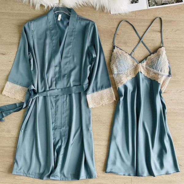 women satin home womens sleepwear clothing bathrobe gown lace kimono robe, Black;red
women satin home womens sleepwear clothing bathrobe gown lace kimono robe, Black;red