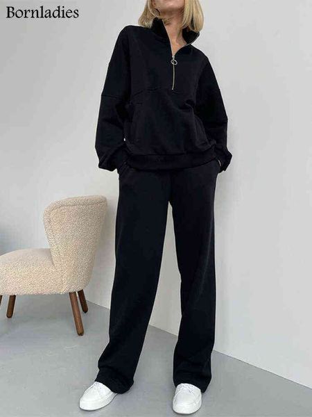 women's tracksuits bornladies casual half-zipper collar loose two-piece sets women 2022 autumn winter pullovers and wide-leg pants matc, Gray
women's tracksuits bornladies casual half-zipper collar loose two-piece sets women 2022 autumn winter pullovers and wide-leg pants matc, Gray