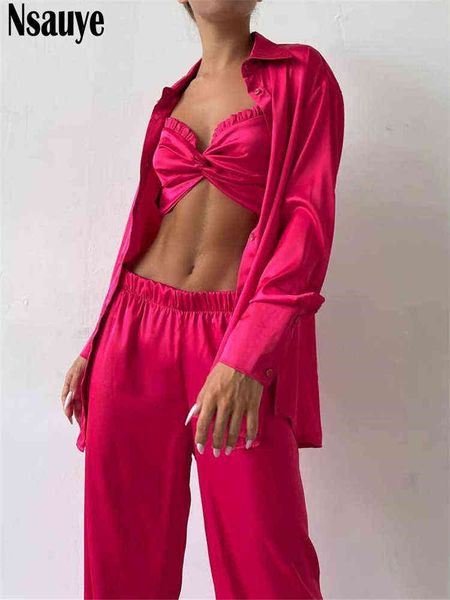 women's tracksuits nsauye elegant fashion satin women tracksuit pants loungewear casual set loose y2k shirt and wide leg pants three p, Gray
women's tracksuits nsauye elegant fashion satin women tracksuit pants loungewear casual set loose y2k shirt and wide leg pants three p, Gray