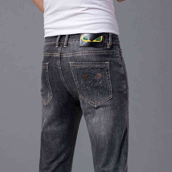 and spring summer jeans men's slim fit korean thin casual pants versatile elastic small straight, Blue
and spring summer jeans men's slim fit korean thin casual pants versatile elastic small straight, Blue