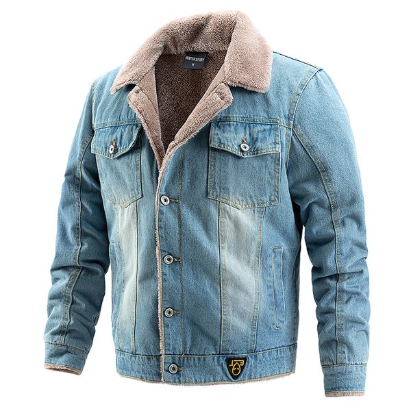 mens down parkas mens denim jacket fur collar windproof loose jacket winter warm fleece thickened outwear casual fashion men clothing 220901, Black
mens down parkas mens denim jacket fur collar windproof loose jacket winter warm fleece thickened outwear casual fashion men clothing 220901, Black
