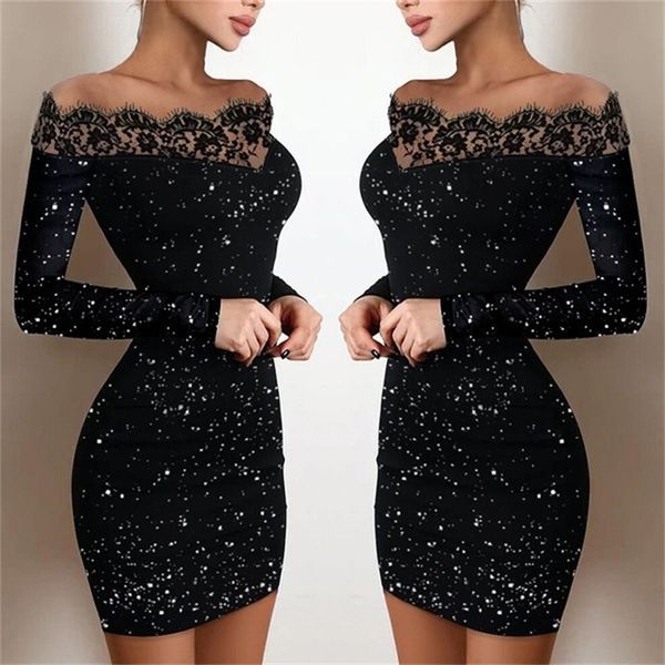 party dresses for women long sleeve lace trim one shoulder silver powder mini sleeveless maxi dress vestidos woman clothing 220901, White;black
party dresses for women long sleeve lace trim one shoulder silver powder mini sleeveless maxi dress vestidos woman clothing 220901, White;black