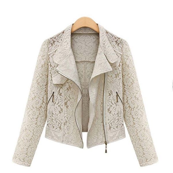 womens jackets lace biker autumn brand full outwear leisure casual short metal zipper 220901, Black;brown
womens jackets lace biker autumn brand full outwear leisure casual short metal zipper 220901, Black;brown