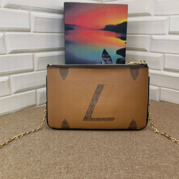 designer bag tote bags coin purses 2pcs set double zip pochette for men women handbag wallet imprint fiowers golden chain genuine leather me
designer bag tote bags coin purses 2pcs set double zip pochette for men women handbag wallet imprint fiowers golden chain genuine leather me
