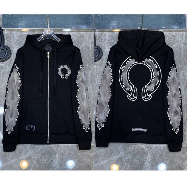 classic men's luxury jackets fashion sweatshirts brand ch zipper hoodies women men pullover hooded designer horseshoe sweater loose jac, Black;brown
classic men's luxury jackets fashion sweatshirts brand ch zipper hoodies women men pullover hooded designer horseshoe sweater loose jac, Black;brown