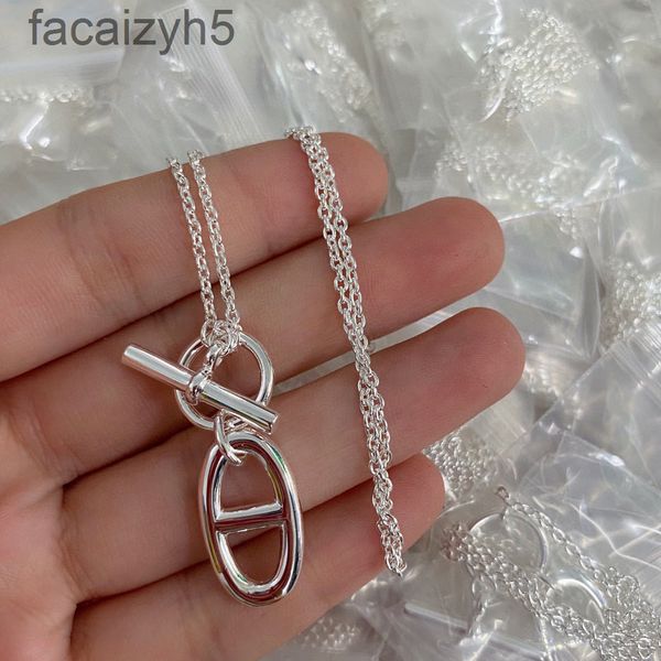 strands strings designer aijia s925 sterling silver korean fashion pig nose necklace women's simple and versatile collarbone chain6u5w, Black
strands strings designer aijia s925 sterling silver korean fashion pig nose necklace women's simple and versatile collarbone chain6u5w, Black