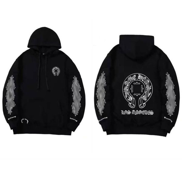 men's classic luxury sweatshirts ch designer hoodie fashion men women horseshoe sanskrit loose zipper jacket pullover hooded coat swea, Black
men's classic luxury sweatshirts ch designer hoodie fashion men women horseshoe sanskrit loose zipper jacket pullover hooded coat swea, Black