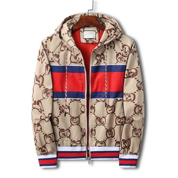 double g designer men's jacket new color matching striped jacket sun protection clothing classic lapel couple thin zipper cardigan, Black;brown
double g designer men's jacket new color matching striped jacket sun protection clothing classic lapel couple thin zipper cardigan, Black;brown