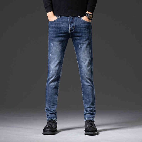 men's jeans summer jeans men's korean version elastic slim fit feet high-end brand long pants kc0v, Blue
men's jeans summer jeans men's korean version elastic slim fit feet high-end brand long pants kc0v, Blue