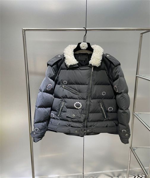 22ss women's down jacket fur wool collar detachable sleeve for vest with motorcycle wear keep warm puffers coat, Black
22ss women's down jacket fur wool collar detachable sleeve for vest with motorcycle wear keep warm puffers coat, Black