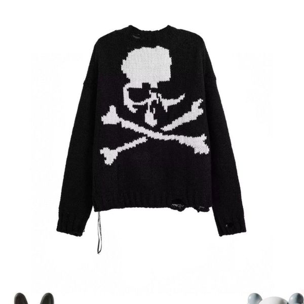 men's jackets correct version dark back skull hole round neck knit sweater, Black;brown
men's jackets correct version dark back skull hole round neck knit sweater, Black;brown