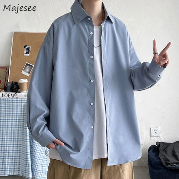 men s casual shirts men long sleeve pure color streetwear gentle fashion teens all match ins clothing male korean style 220901, White;black
men s casual shirts men long sleeve pure color streetwear gentle fashion teens all match ins clothing male korean style 220901, White;black