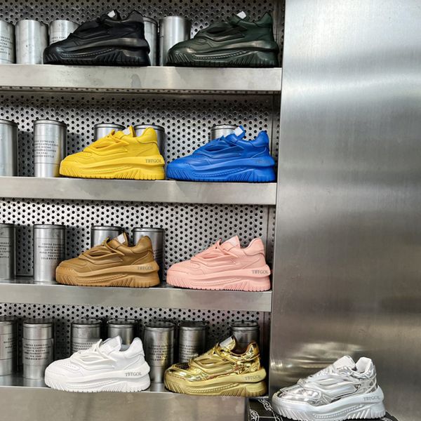 tbtgol men women shoes sneakers running sports shoes gold silver leather luxury trainers no lace up platform casual shoes with box no410, Black
tbtgol men women shoes sneakers running sports shoes gold silver leather luxury trainers no lace up platform casual shoes with box no410, Black
