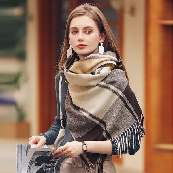 fashion scarf designer high grade autumn winter ladies classic cashmere warm shawl plaid brand scarves pashmina shawl wrap 65x185cm, Blue;gray
fashion scarf designer high grade autumn winter ladies classic cashmere warm shawl plaid brand scarves pashmina shawl wrap 65x185cm, Blue;gray