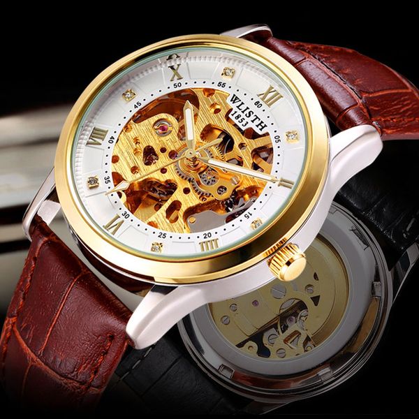 new men's wristwatches designer stainless steel leather watches mechanical automatic waterproof wristwatch reloj de lujo for male high-, Slivery;brown
new men's wristwatches designer stainless steel leather watches mechanical automatic waterproof wristwatch reloj de lujo for male high-, Slivery;brown