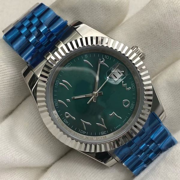 mens watch green dial 41mm 904l sapphire glass fully automatic mechanical stainless multicolor arabic numerals dial wristwatches, Slivery;brown
mens watch green dial 41mm 904l sapphire glass fully automatic mechanical stainless multicolor arabic numerals dial wristwatches, Slivery;brown