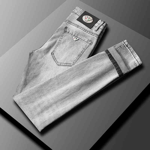men's jeans spring and summer grey jeans men's fashion slim fit small foot elastic medium waist trousers hqlc, Blue
men's jeans spring and summer grey jeans men's fashion slim fit small foot elastic medium waist trousers hqlc, Blue