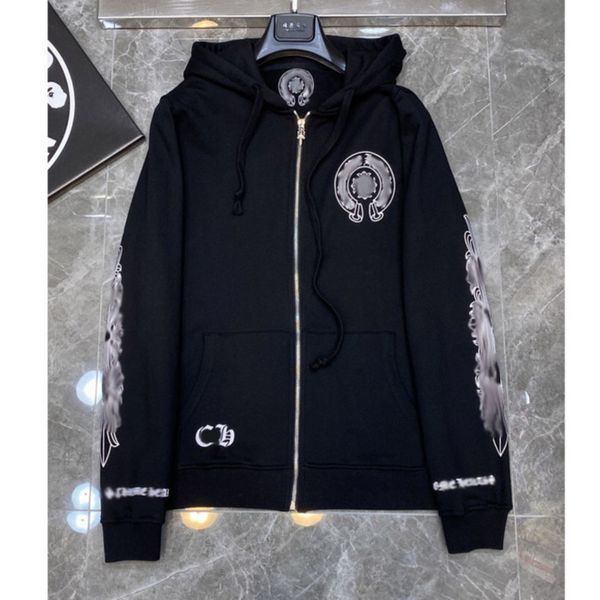 men's fashion luxury sweatshirts classic ch brand hoodie loose zipper jacket pullover hooded designer horseshoe coat women sweatshirt, Black
men's fashion luxury sweatshirts classic ch brand hoodie loose zipper jacket pullover hooded designer horseshoe coat women sweatshirt, Black