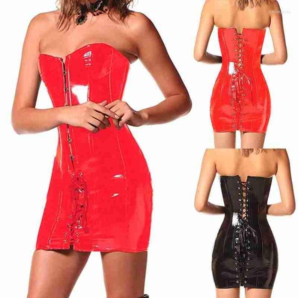 casual dresses gothic women wet faux leather corset long corsets body catsuits overbust dress latex black red slim bustiers, Black;gray
casual dresses gothic women wet faux leather corset long corsets body catsuits overbust dress latex black red slim bustiers, Black;gray