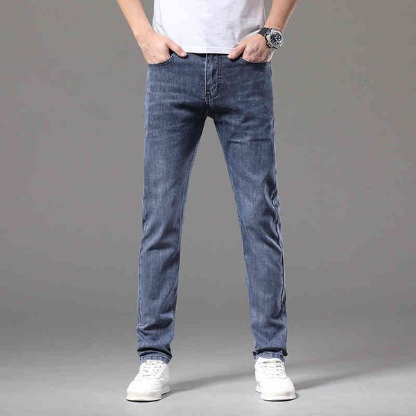 men's jeans men's summer thin elastic slim fitting small leg straight tube high-end fashion brand long pants 1g00, Blue
men's jeans men's summer thin elastic slim fitting small leg straight tube high-end fashion brand long pants 1g00, Blue