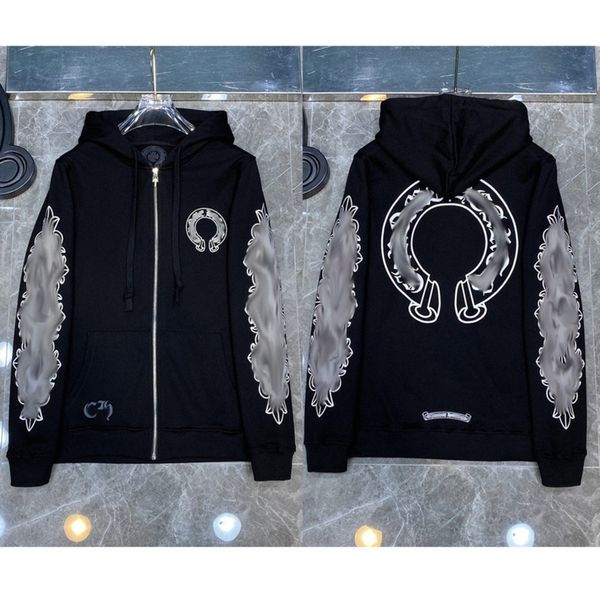 classic men's luxury jackets fashion sweatshirts ch zipper hoodies women men pullover hooded designer horseshoe sanskrit sweater loose, Black;brown
classic men's luxury jackets fashion sweatshirts ch zipper hoodies women men pullover hooded designer horseshoe sanskrit sweater loose, Black;brown