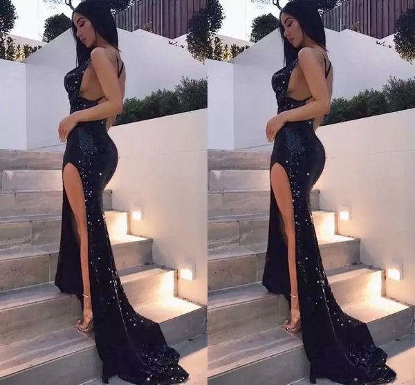 black sequin mermaid prom dresses custom made side split evening celebrity gowns crystal vestidos festa red carpet party dres212z
black sequin mermaid prom dresses custom made side split evening celebrity gowns crystal vestidos festa red carpet party dres212z